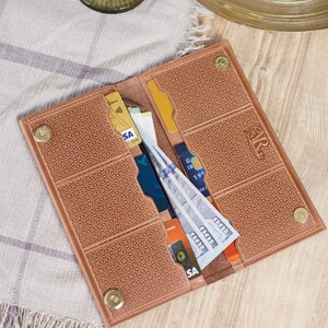 Cartera de piel elegante: regalo para ella, cartera de piel, regalo para san valentín imagen 3