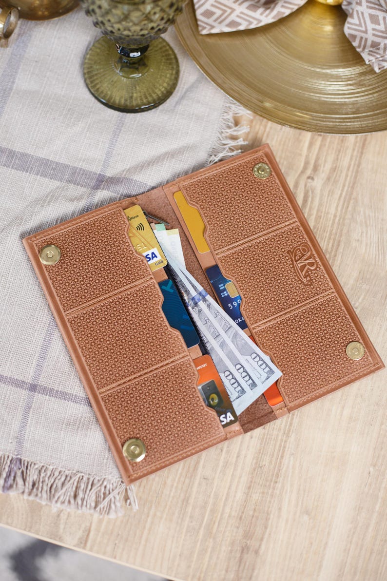 Cartera de piel elegante: regalo para ella, cartera de piel, regalo para san valentín imagen 3