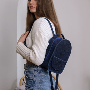 Women leather backpack Brown backpack leather Rucksack women Backpack handmade Gift for women Ukrainian shop
