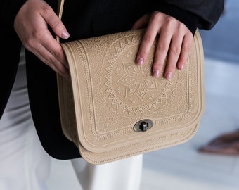 Leather bag women| Ivory bag/ Leather Purse Genuine Leather Handbag|  Custom Gift for Her| Personalised Handmade bag