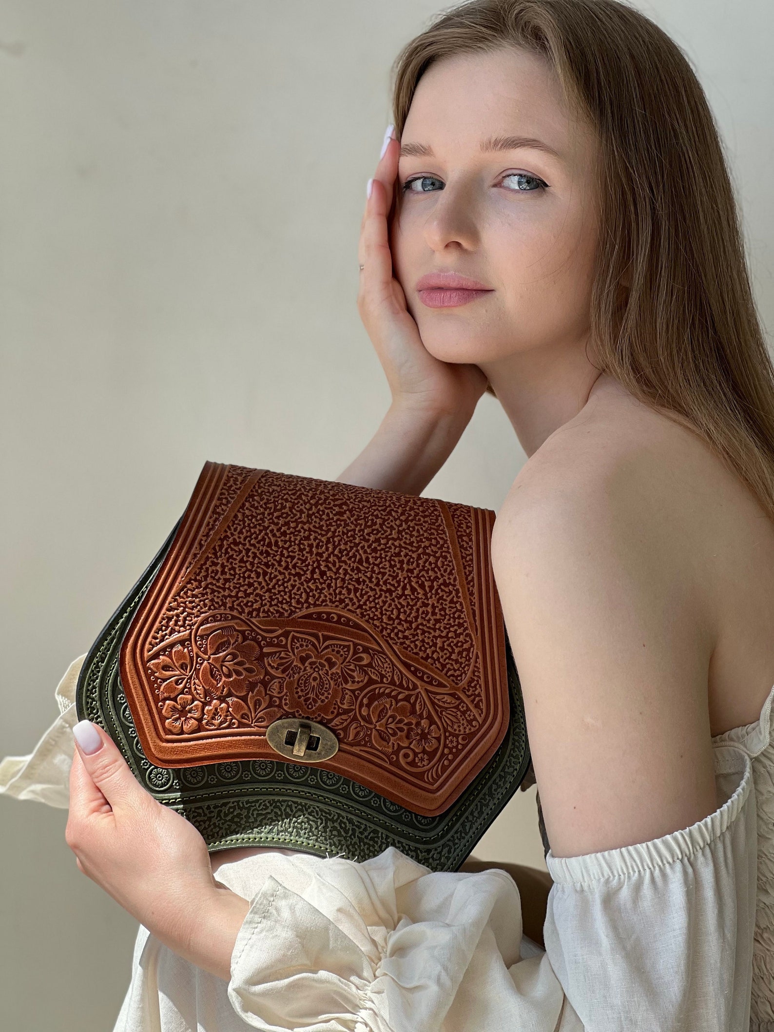 Leather Bag Handmade Shoulder Purse Crossbody Handbag Etsy