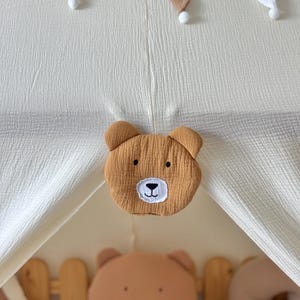 Soft cotton canopy creating reading nook play corner