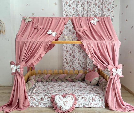Princess dog bed with canopy 2025