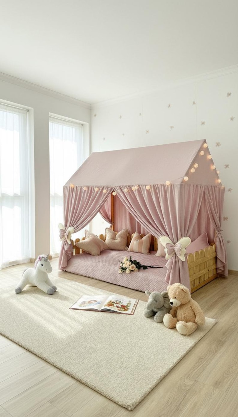 Fairy canopy in girl’s room