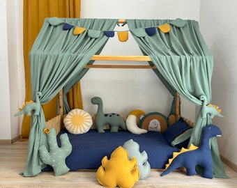 Muslin Canopy | Toddler Bed Canopy | Playroom Decor | Reading Nook Canopy | Rabbit Bed Canopy | Baby Bed Canopy | Kids Bed Tent