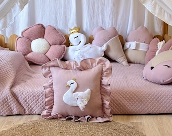 Handmade Butterfly Pillow: Cotton Kids Room Decor
