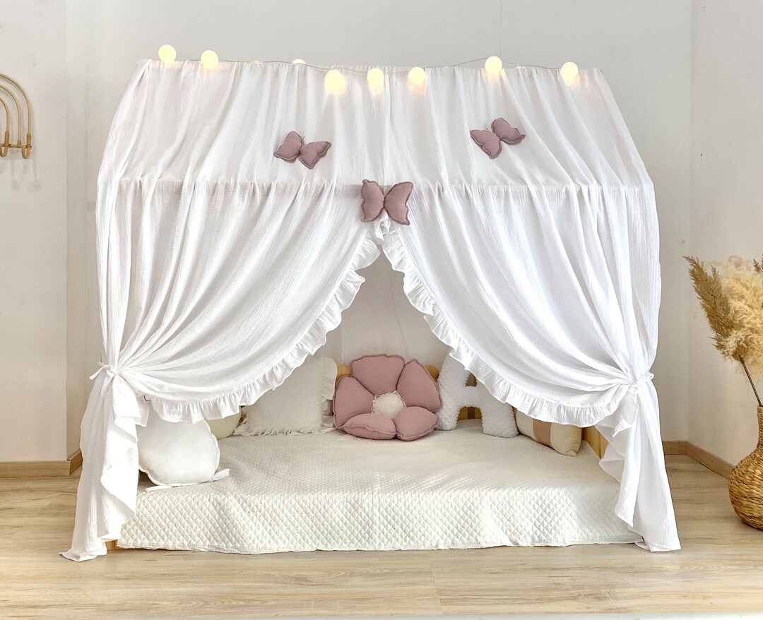 Ciel De Lit Enfant Canopy Bed LOAOL Kids Bed Canopy With Lace