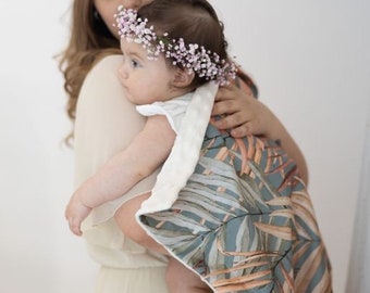 Manta de bebé tropical, felpa de manta recién nacida, manta para niños pequeños Minky, manta de cuna de cochecito