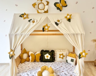 Muslin Bed Canopy: Kids Reading Nook, Toddler Play Tent