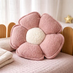Dusty pink Muslin Fairy Bed Canopy, Princess Reading Nook Tent, Nursery Decor Flower pillow