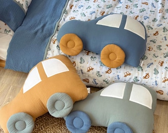 Handmade Car Pillow: Cotton Kids Room Decor