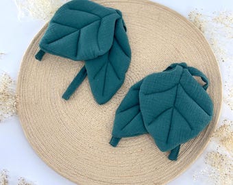 Alzapaños de muselina con hojas para cortinas: decoración para guarderías y salas de juegos