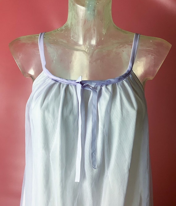 Vintage 1960s Lilac Purple Sheer Baby Doll Nightgo