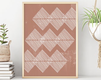 Geometric Printable Wall Art, Moroccan Wall Art, Digital Print, Boho Decor, Abstract Art Print, Neutral Wall Art, Minimalist Print