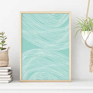 Mint Green, Printable Wall Art, Aesthetic Wall Art, Abstract Art Print ...