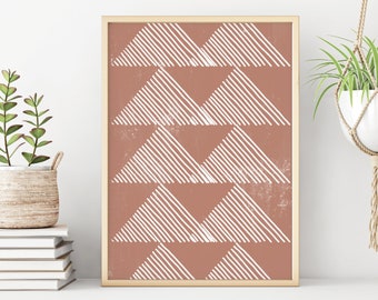 Geometric Printable Wall Art, Moroccan Wall Art, Digital Print, Boho Decor, Abstract Art Print, Neutral Wall Art, Minimalist Print