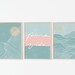 Abstract Landscape, Pura Vida, Printable Wall Art, Set of 3 Prints, Ocean Waves, Boho Beach ...
