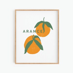 Oranges Poster, Kitchen Wall Decor, Minimalist Art, Fruit Print, Instant Download, Printable Wall Art, Digital Print
