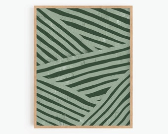 Sage Green Decor, Abstract Art Print, Printable Wall Art, Boho Wall Decor, Stripes Print, Mid Century Modern, Instant Download