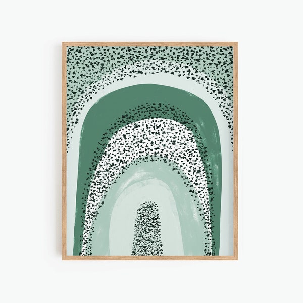 Sage Green Rainbow, Printable Wall Art, Boho Nursery Decor, Abstract Art Print, Instant Download Art, Minimalist Print, Digital Print