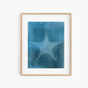 Boho Beach Print, Starfish, Printable Wall Art, Beach Wall Decor, Aesthetic Wall Art, Instant Download Art, Digital Print