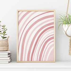 Abstract Rainbow, Printable Wall Art, Digital Print, Blush Pink Wall Art, Boho Decor, Abstract Art Print ,Instant Download, Minimalist Print