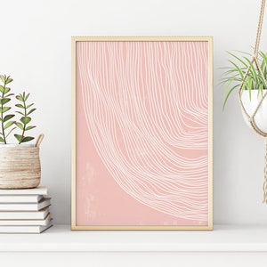 Blush Pink Wall Art Geometric Printable Wall Art Digital Print Boho ...