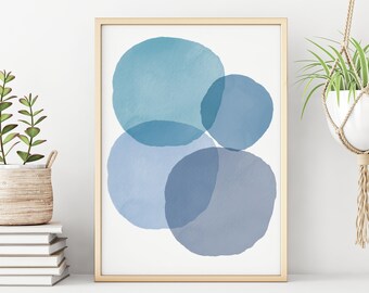 Abstract Watercolor, Printable Wall Art, Digital Print, Abstract Art Print, Beach Print, Instant Download Art, Minimalist Print