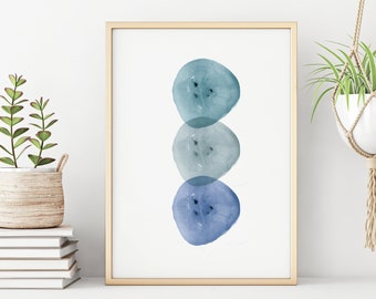 Abstract Watercolor Beach Print Digital Download Printable Wall Art Instant Download Art Beach House Decor