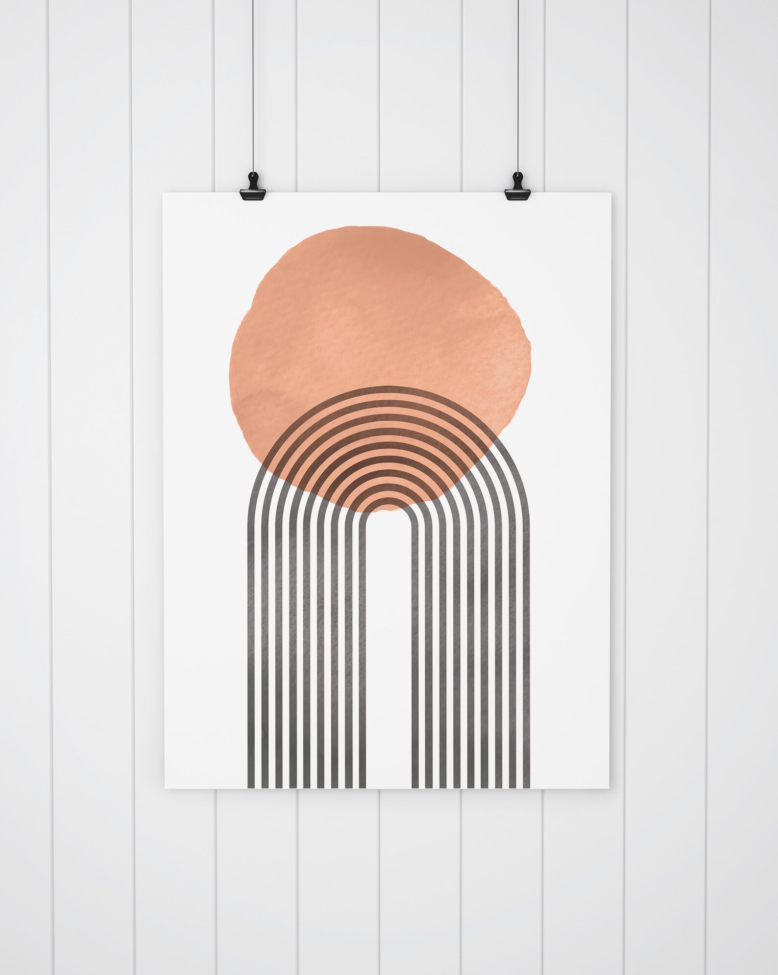 Abstract Rainbow Printable Wall Art Digital Print Neutral Wall Art Boho ...