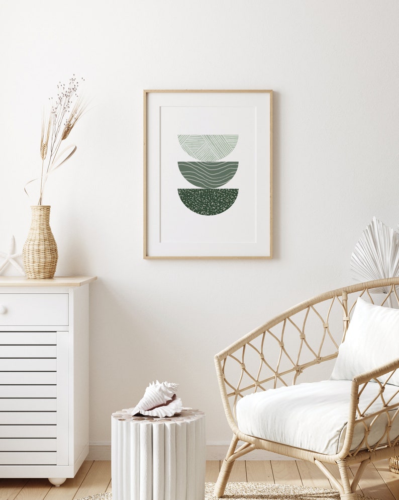 Sage Green Abstract Art Print Printable Wall Art Boho Home - Etsy