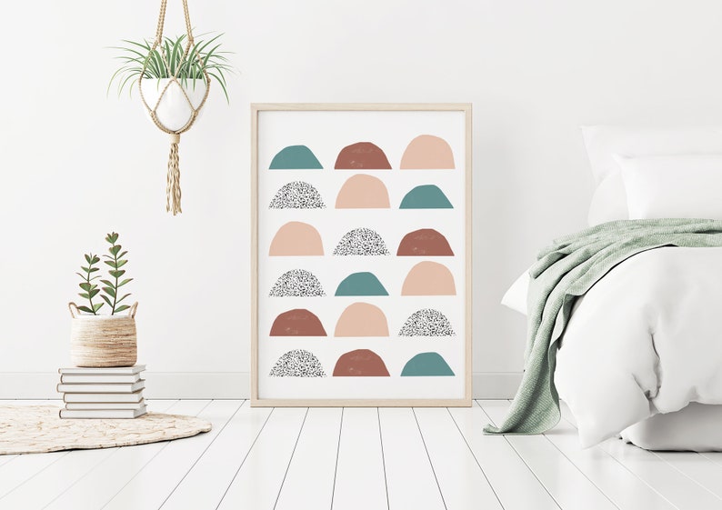 Abstract Art Print Geometric Printable Wall Art Boho Decor | Etsy
