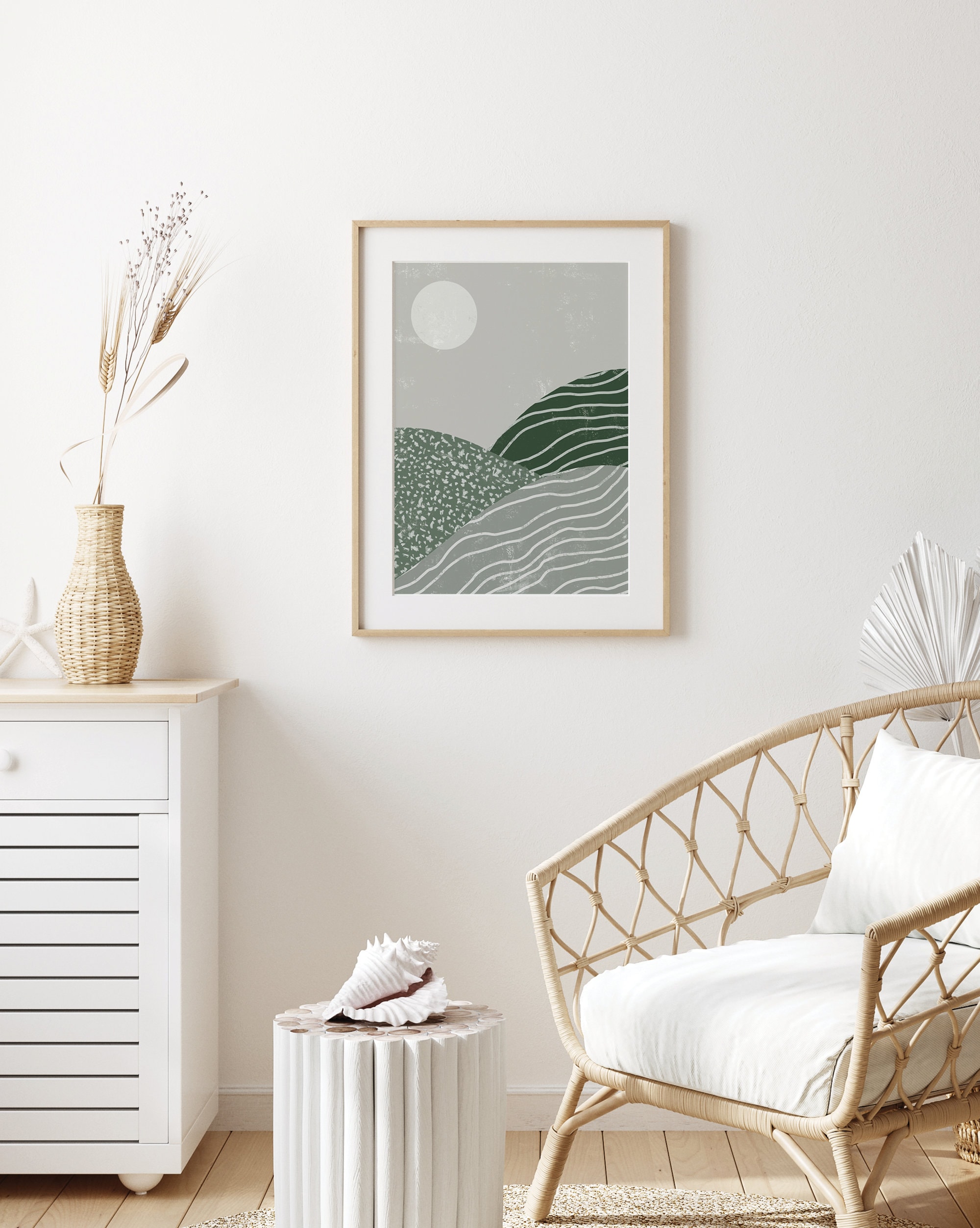 Sage Green Decor Printable Wall Art Set of 2 Prints Boho | Etsy
