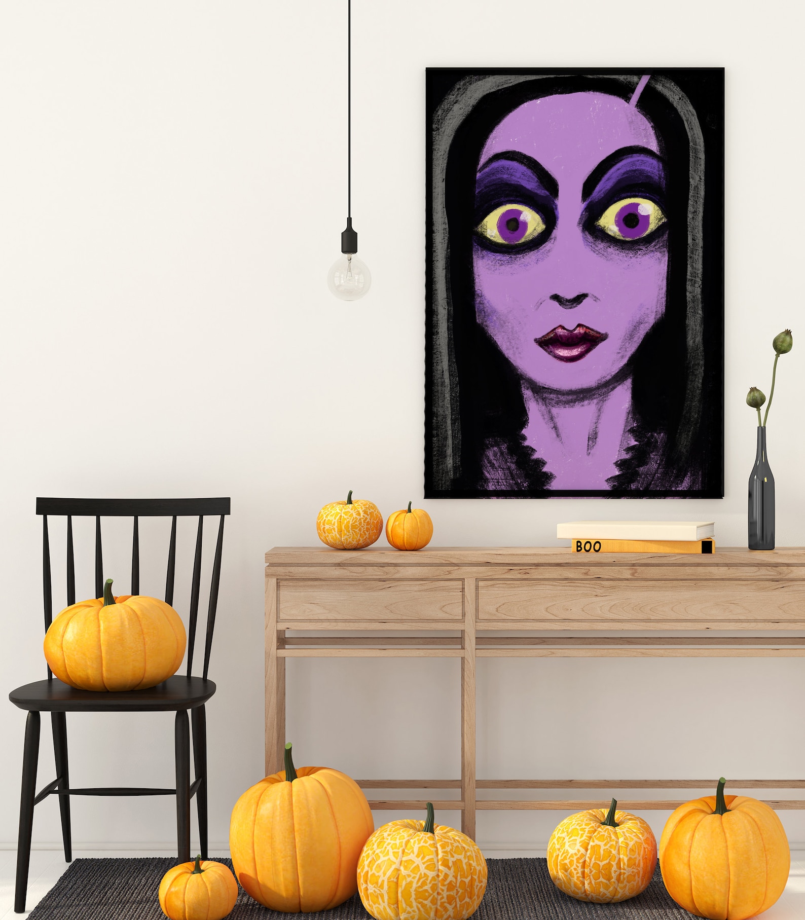 Halloween Wall Decor Monster Printable Wall Art Fall Decor Etsy