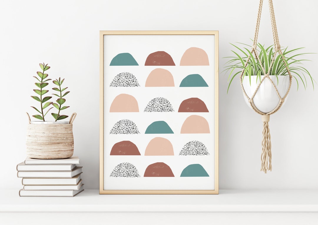 Abstract Art Print Geometric Printable Wall Art Boho Decor Digital ...