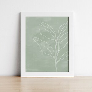 Sage Green Decor, Printable Wall Art, Botanical Digital Print, Boho ...