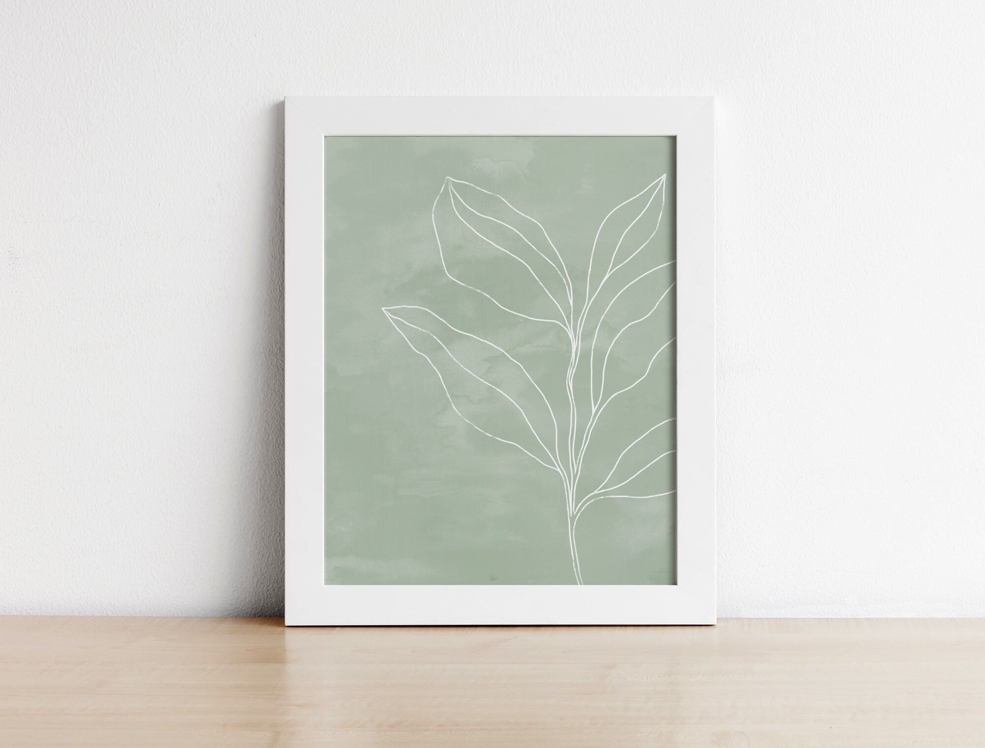 Sage Green Decor Printable Wall Art Botanical Digital Print | Etsy
