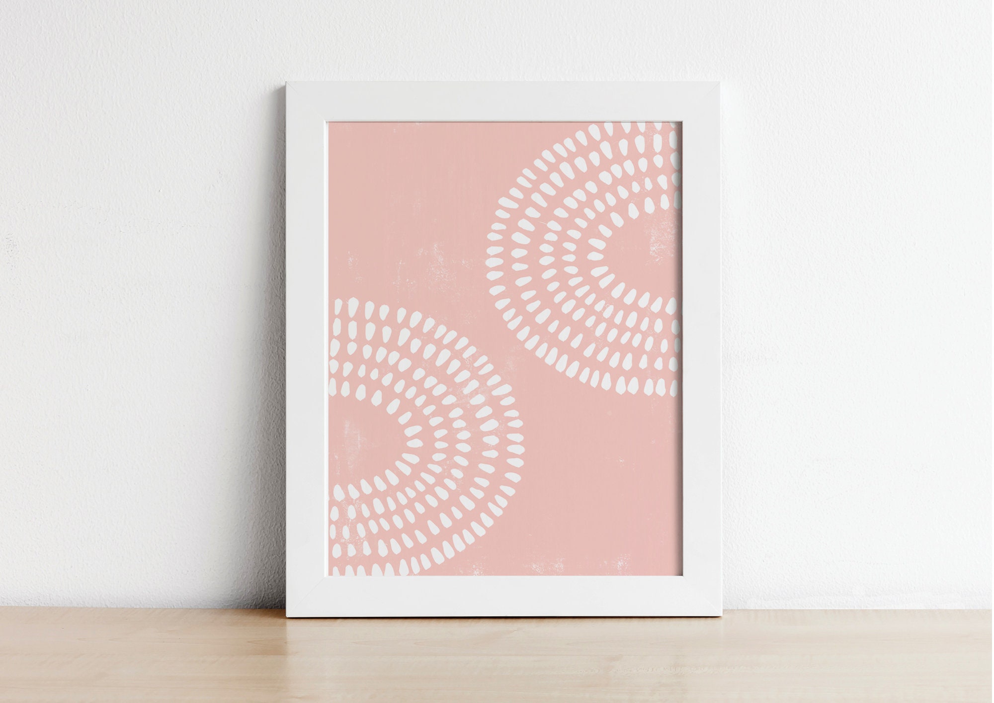 Blush Pink Abstract Art Print Printable Wall Art Boho | Etsy