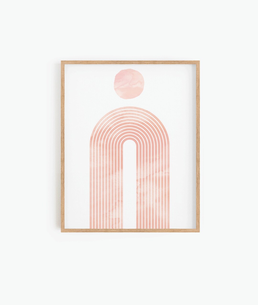 Abstract Rainbow Printable Wall Art Digital Print Blush Pink Wall Art ...
