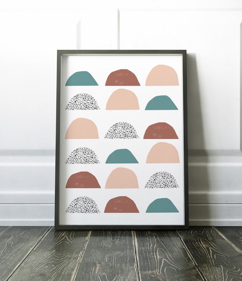 Abstract Art Print Geometric Printable Wall Art Boho Decor | Etsy