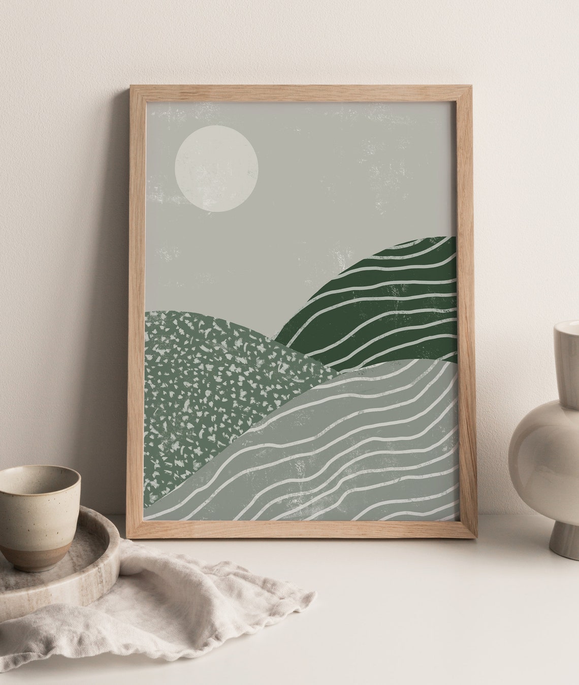 Sage Green Decor Printable Wall Art Set of 2 Prints Boho | Etsy