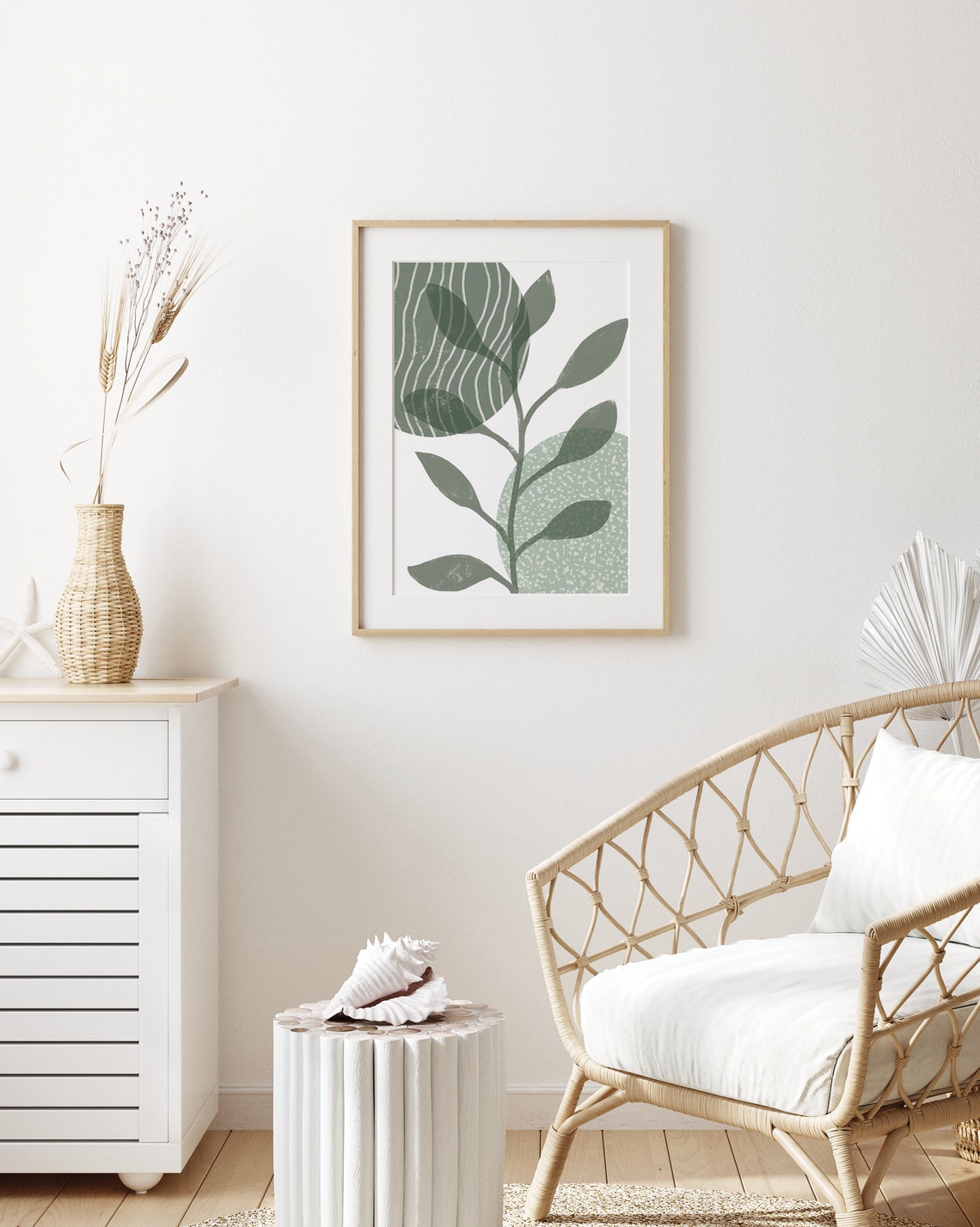 Sage Green Decor Botanical Printable Wall Art Digital Print | Etsy