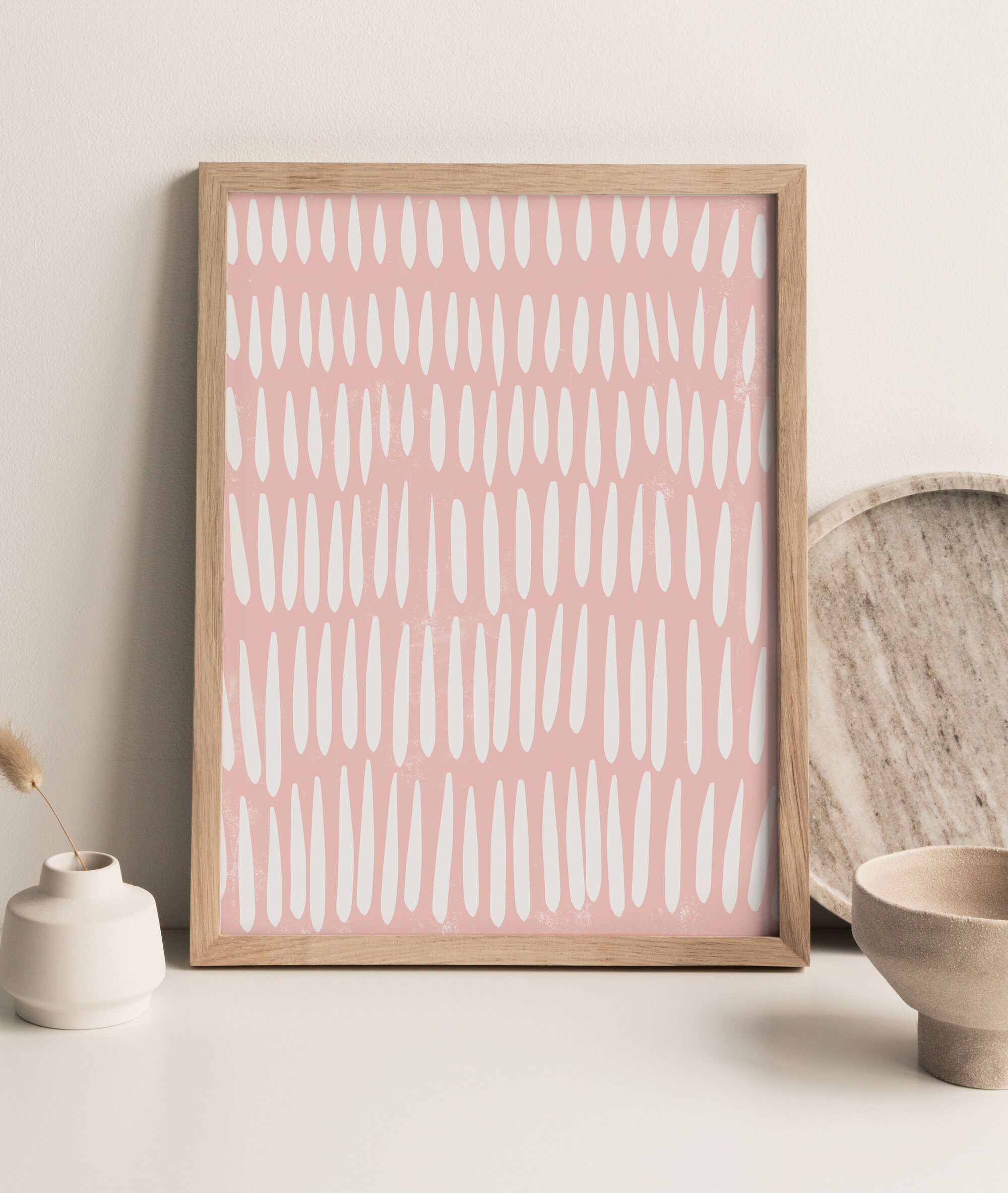 Abstract Art Print Blush Pink Printable Wall Art Stripes | Etsy