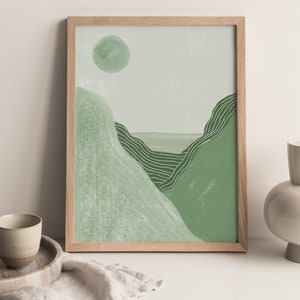 Sage Green Decor, Abstract, Printable Wall Art, Set Of 5 Prints, Botanical, Rainbow, Boho Decor, Digital Print, Instant Download Art image 7