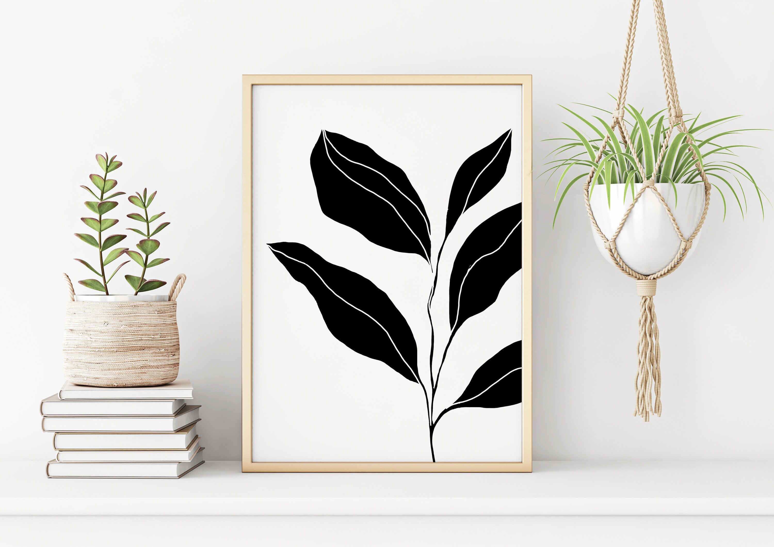 Botanical Printable Wall Art Digital Print Neutral Wall Art Boho Decor ...