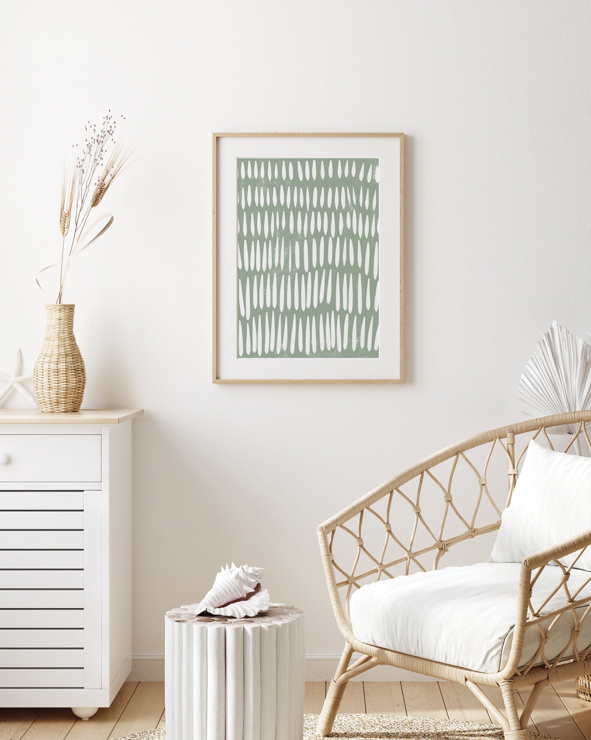 Sage Green Wall Decor, Gallery Wall Art, Set of 5 Prints, Abstract Art ...