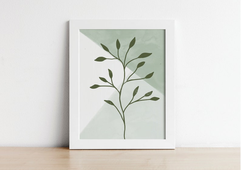 Sage Green Decor, Abstract, Printable Wall Art, Set Of 5 Prints, Botanical, Rainbow, Boho Decor, Digital Print, Instant Download Art image 9