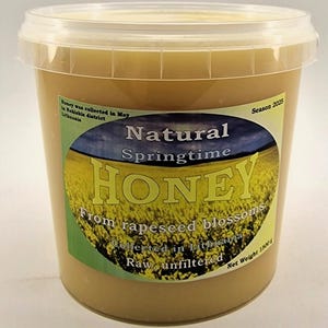100% Pure Organic Raw Natural - 2025 Rapeseed Honey 1.5kg(3.3 lbs)