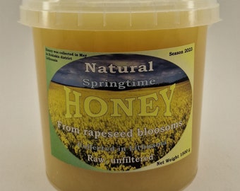 100% Pure Organic Raw Natural - 2023 Rapeseed Honey 1.5kg(3.3 lbs)