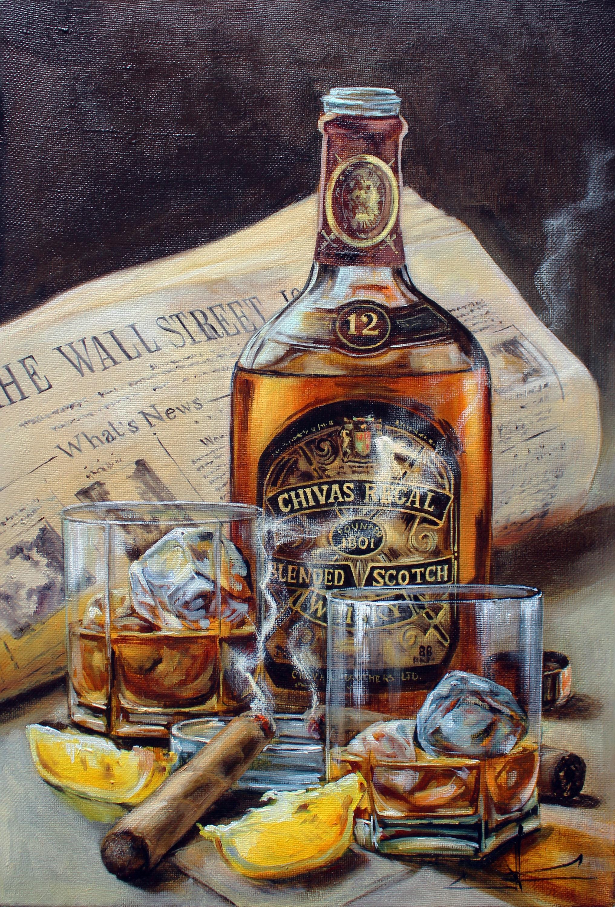 静物画ウィスキー